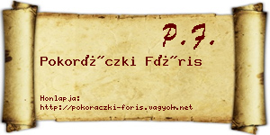 Pokoráczki Fóris névjegykártya